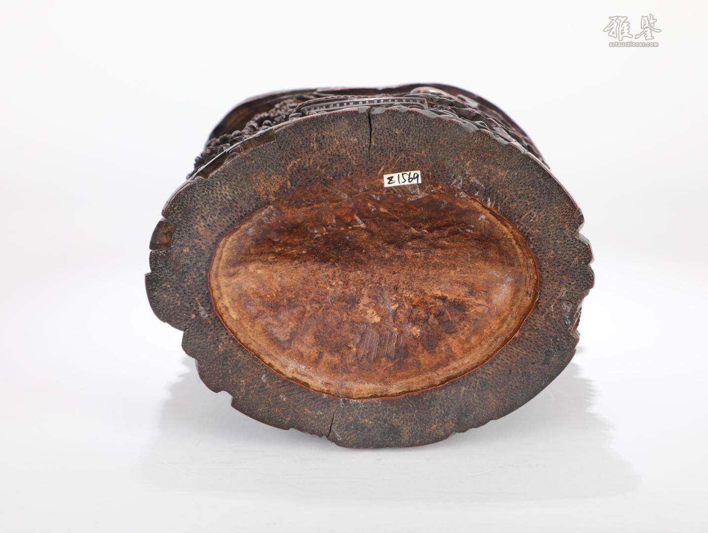 竹雕眾仙圖筆筒